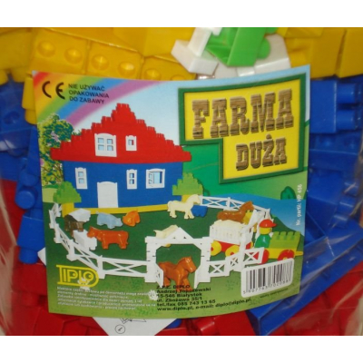 klocki plastikowe dla dzieci Duza Farma 314 el